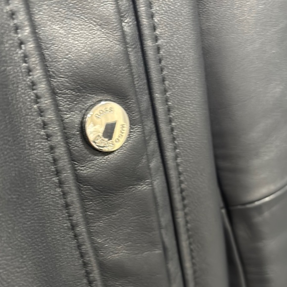 Boss Blue Bomber Jacket with Ribbed Cuffs - Picture 7 of 9